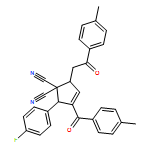 3-Cyclopentene-1,1-dicarbonitrile, 2-(4-fluorophenyl)-3-(4-methylbenzoyl)-5-[2-(4-methylphenyl)-2-oxoethyl]-, (2R,5S)-