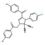 3-Cyclopentene-1,1-dicarbonitrile, 3-(4-bromobenzoyl)-5-[2-(4-bromophenyl)-2-oxoethyl]-2-(4-chlorophenyl)-, (2R,5S)-