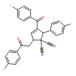 3-Cyclopentene-1,1-dicarbonitrile, 3-(4-fluorobenzoyl)-2-(4-fluorophenyl)-5-[2-(4-fluorophenyl)-2-oxoethyl]-, (2R,5S)-