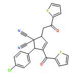 3-Cyclopentene-1,1-dicarbonitrile, 2-(4-chlorophenyl)-5-[2-oxo-2-(2-thienyl)ethyl]-3-(2-thienylcarbonyl)-, (2R,5S)-