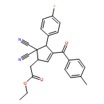 2-Cyclopentene-1-acetic acid, 5,5-dicyano-4-(4-fluorophenyl)-3-(4-methylbenzoyl)-, ethyl ester, (1S,4R)-