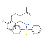 Phosphinothioic amide, N-[(3R,4R)-3-acetyl-8-chloro-3,4-dihydro-2H-1-benzopyran-4-yl]-P,P-diphenyl-, rel-