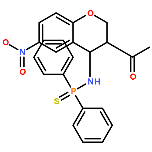 Phosphinothioic amide, N-[(3R,4S)-3-acetyl-3,4-dihydro-6-nitro-2H-1-benzopyran-4-yl]-P,P-diphenyl-, rel-