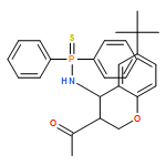 Phosphinothioic amide, N-[(3R,4R)-3-acetyl-6-(1,1-dimethylethyl)-3,4-dihydro-2H-1-benzopyran-4-yl]-P,P-diphenyl-, rel-