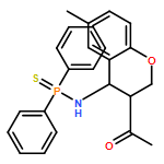 Phosphinothioic amide, N-[(3R,4S)-3-acetyl-3,4-dihydro-6-methyl-2H-1-benzopyran-4-yl]-P,P-diphenyl-, rel-