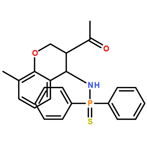 Phosphinothioic amide, N-[(3R,4S)-3-acetyl-3,4-dihydro-8-methyl-2H-1-benzopyran-4-yl]-P,P-diphenyl-, rel-