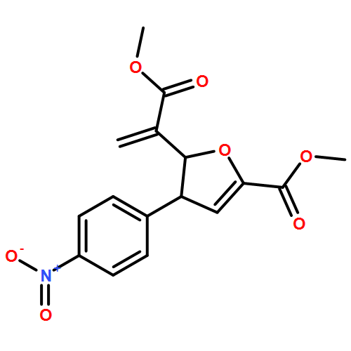 2-Furanacetic acid, 2,3-dihydro-5-(methoxycarbonyl)-α-methylene-3-(4-nitrophenyl)-, methyl ester, (2R,3S)-rel-