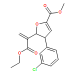 2-Furanacetic acid, 3-(3-chlorophenyl)-2,3-dihydro-5-(methoxycarbonyl)-α-methylene-, ethyl ester, (2R,3S)-rel-