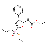 2-Furanacetic acid, 5-(diethoxyphosphinyl)-2,3-dihydro-α-methylene-3-phenyl-, ethyl ester, (2R,3S)-rel-