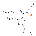 2-Furanacetic acid, 2,3-dihydro-5-(methoxycarbonyl)-α-methylene-3-(4-methylphenyl)-, ethyl ester, (2R,3R)-rel-