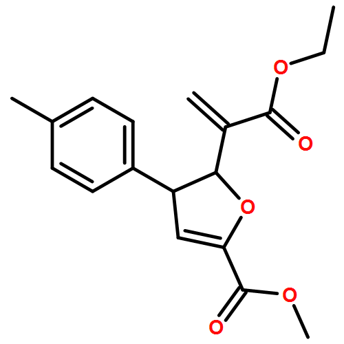 2-Furanacetic acid, 2,3-dihydro-5-(methoxycarbonyl)-α-methylene-3-(4-methylphenyl)-, ethyl ester, (2R,3R)-rel-