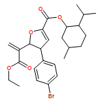 2-Furanacetic acid, 3-(4-bromophenyl)-2,3-dihydro-α-methylene-5-[[[(1R,2S,5R)-5-methyl-2-(1-methylethyl)cyclohexyl]oxy]carbonyl]-, ethyl ester, (2R,3R)-rel-