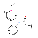 1H-Indole-1-carboxylic acid, 3-(2-ethoxy-2-oxoethylidene)-2,3-dihydro-2-oxo-, 1,1-dimethylethyl ester