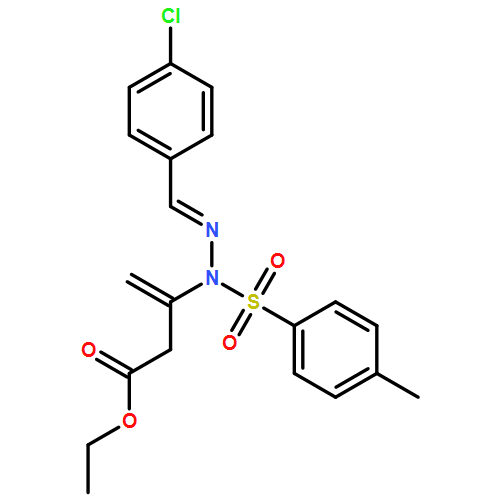 3-Butenoic acid, 3-[(2E)-2-[(4-chlorophenyl)methylene]-1-[(4-methylphenyl)sulfonyl]hydrazinyl]-, ethyl ester