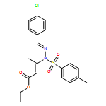 2-Butenoic acid, 3-[(2E)-2-[(4-chlorophenyl)methylene]-1-[(4-methylphenyl)sulfonyl]hydrazinyl]-, ethyl ester, (2E)-