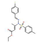 2-Butenoic acid, 3-[(2E)-2-[(4-fluorophenyl)methylene]-1-[(4-methylphenyl)sulfonyl]hydrazinyl]-, ethyl ester, (2E)-