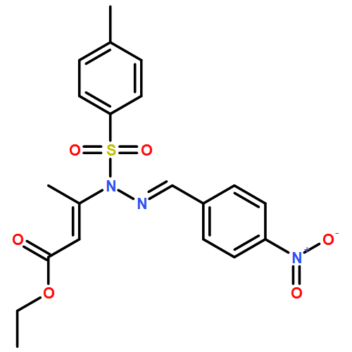 2-Butenoic acid, 3-[(2E)-1-[(4-methylphenyl)sulfonyl]-2-[(4-nitrophenyl)methylene]hydrazinyl]-, ethyl ester, (2E)-