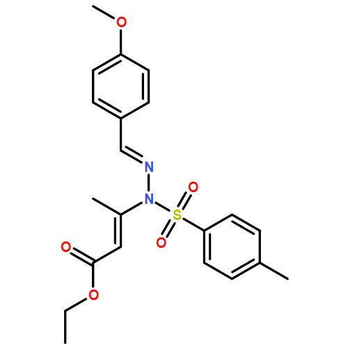 2-Butenoic acid, 3-[(2E)-2-[(4-methoxyphenyl)methylene]-1-[(4-methylphenyl)sulfonyl]hydrazinyl]-, ethyl ester, (2E)-