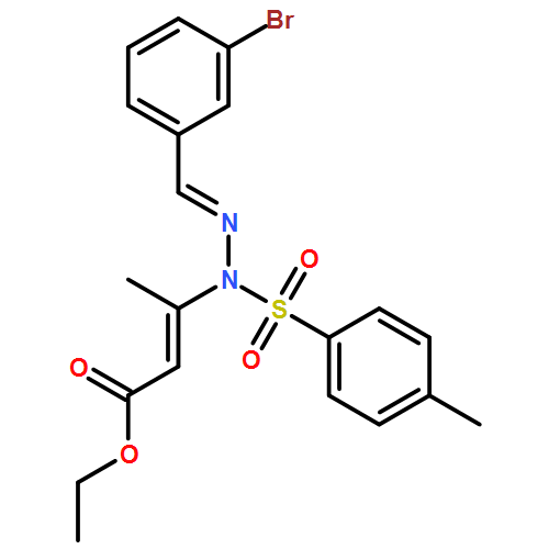 2-Butenoic acid, 3-[(2E)-2-[(3-bromophenyl)methylene]-1-[(4-methylphenyl)sulfonyl]hydrazinyl]-, ethyl ester, (2E)-