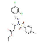 2-Butenoic acid, 3-[(2E)-2-[(2,4-dichlorophenyl)methylene]-1-[(4-methylphenyl)sulfonyl]hydrazinyl]-, ethyl ester, (2E)-