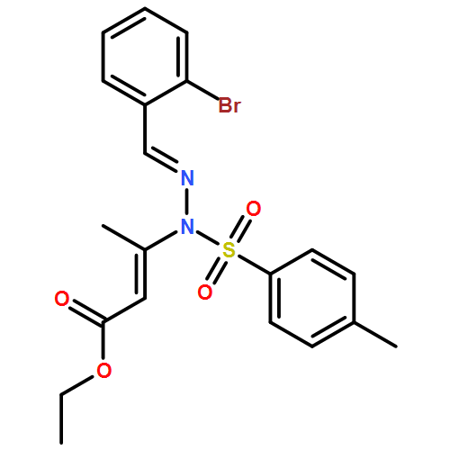 2-Butenoic acid, 3-[(2E)-2-[(2-bromophenyl)methylene]-1-[(4-methylphenyl)sulfonyl]hydrazinyl]-, ethyl ester, (2E)-