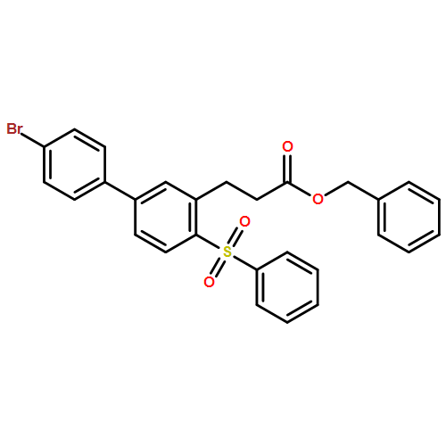 [1,1'-Biphenyl]-3-propanoic acid, 4'-bromo-4-(phenylsulfonyl)-, phenylmethyl ester