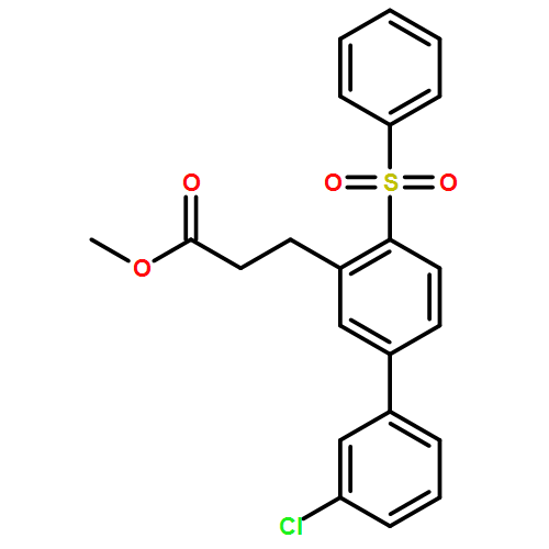 [1,1'-Biphenyl]-3-propanoic acid, 3'-chloro-4-(phenylsulfonyl)-, methyl ester