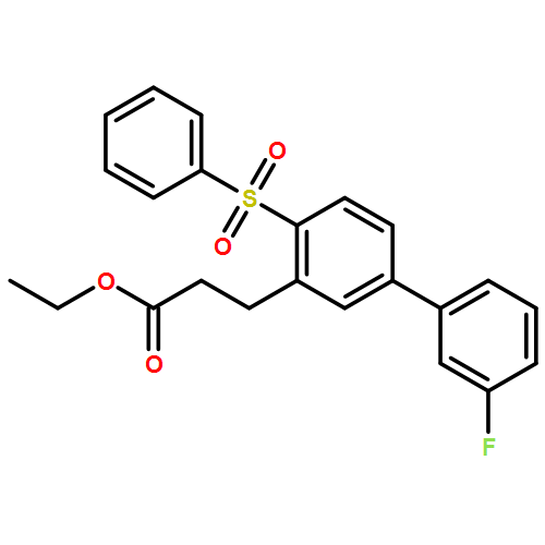 [1,1'-Biphenyl]-3-propanoic acid, 3'-fluoro-4-(phenylsulfonyl)-, ethyl ester