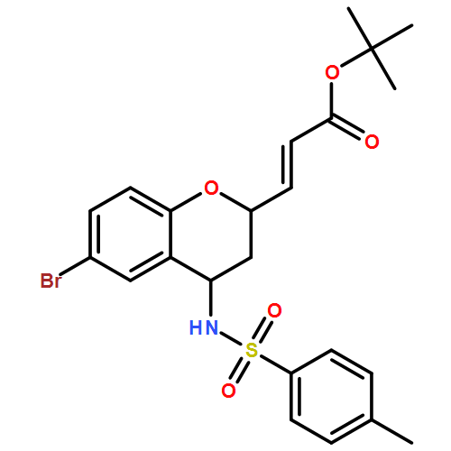 2-Propenoic acid, 3-[6-bromo-3,4-dihydro-4-[[(4-methylphenyl)sulfonyl]amino]-2H-1-benzopyran-2-yl]-, 1,1-dimethylethyl ester, (2E)-