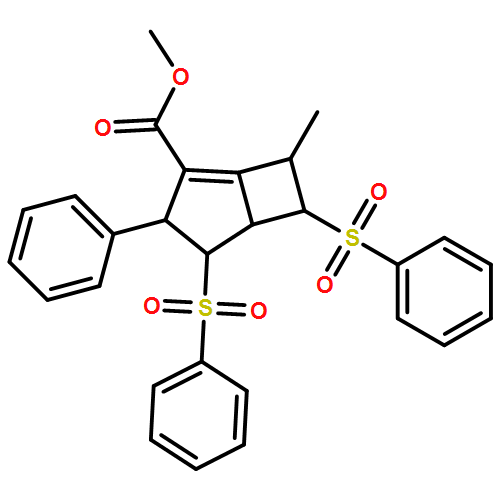 Bicyclo[3.2.0]hept-1-ene-2-carboxylic acid, 7-methyl-3-phenyl-4,6-bis(phenylsulfonyl)-, methyl ester, (3R,4S,5S,6S,7R)-rel-