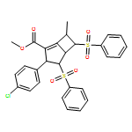 Bicyclo[3.2.0]hept-1-ene-2-carboxylic acid, 3-(4-chlorophenyl)-7-methyl-4,6-bis(phenylsulfonyl)-, methyl ester, (3R,4S,5S,6S,7R)-rel-