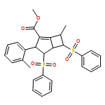 Bicyclo[3.2.0]hept-1-ene-2-carboxylic acid, 7-methyl-3-(2-methylphenyl)-4,6-bis(phenylsulfonyl)-, methyl ester, (3R,4S,5S,6S,7R)-rel-