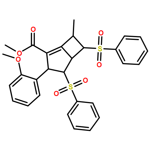 Bicyclo[3.2.0]hept-1-ene-2-carboxylic acid, 3-(2-methoxyphenyl)-7-methyl-4,6-bis(phenylsulfonyl)-, methyl ester, (3R,4S,5S,6S,7R)-rel-