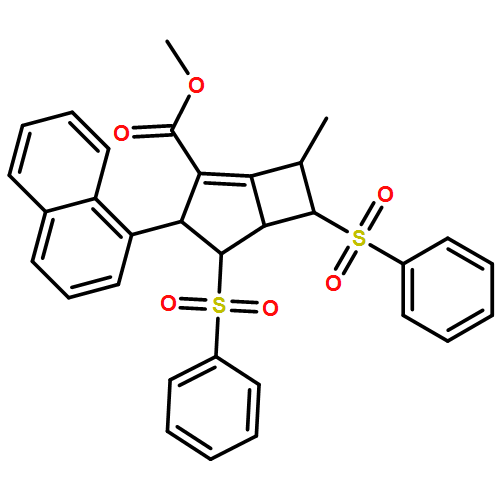 Bicyclo[3.2.0]hept-1-ene-2-carboxylic acid, 7-methyl-3-(1-naphthalenyl)-4,6-bis(phenylsulfonyl)-, methyl ester, (3R,4S,5S,6S,7R)-rel-