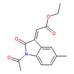 Acetic acid, 2-(1-acetyl-1,2-dihydro-5-methyl-2-oxo-3H-indol-3-ylidene)-, ethyl ester