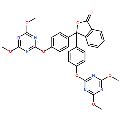 1(3H)-Isobenzofuranone, 3,3-bis[4-[(4,6-dimethoxy-1,3,5-triazin-2-yl)oxy]phenyl]-