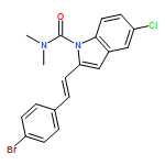 1H-Indole-1-carboxamide, 2-[(1E)-2-(4-bromophenyl)ethenyl]-5-chloro-N,N-dimethyl-