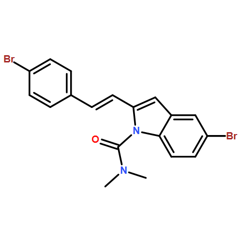 1H-Indole-1-carboxamide, 5-bromo-2-[(1E)-2-(4-bromophenyl)ethenyl]-N,N-dimethyl-