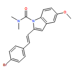 1H-Indole-1-carboxamide, 2-[(1E)-2-(4-bromophenyl)ethenyl]-5-methoxy-N,N-dimethyl-