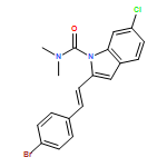 1H-Indole-1-carboxamide, 2-[(1E)-2-(4-bromophenyl)ethenyl]-6-chloro-N,N-dimethyl-