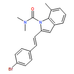 1H-Indole-1-carboxamide, 2-[(1E)-2-(4-bromophenyl)ethenyl]-N,N,7-trimethyl-