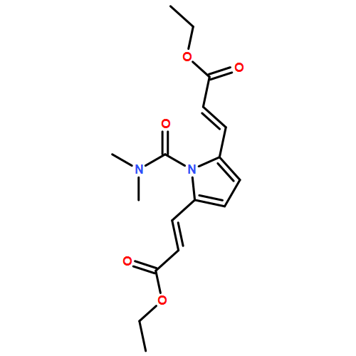 2-Propenoic acid, 3,3'-[1-[(dimethylamino)carbonyl]-1H-pyrrole-2,5-diyl]bis-, 1,1'-diethyl ester, (2E,2'E)-