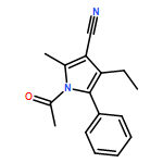 1H-Pyrrole-3-carbonitrile, 1-acetyl-4-ethyl-2-methyl-5-phenyl-