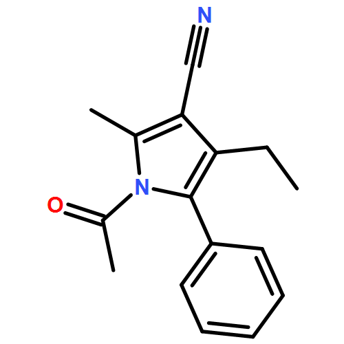 1H-Pyrrole-3-carbonitrile, 1-acetyl-4-ethyl-2-methyl-5-phenyl-