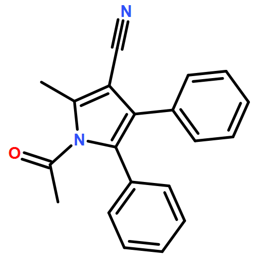 1H-Pyrrole-3-carbonitrile, 1-acetyl-2-methyl-4,5-diphenyl-