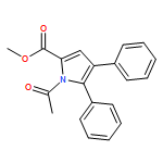 1H-Pyrrole-2-carboxylic acid, 1-acetyl-4,5-diphenyl-, methyl ester