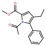 1H-Pyrrole-2-carboxylic acid, 1-acetyl-4-ethyl-5-phenyl-, methyl ester