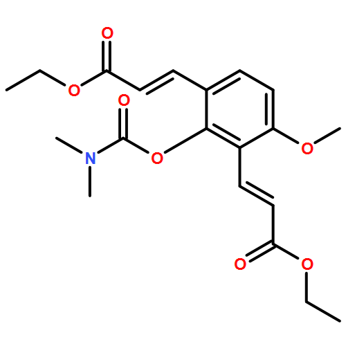 2-Propenoic acid, 3,3'-[2-[[(dimethylamino)carbonyl]oxy]-4-methoxy-1,3-phenylene]bis-, 1,1'-diethyl ester, (2E,2'E)-