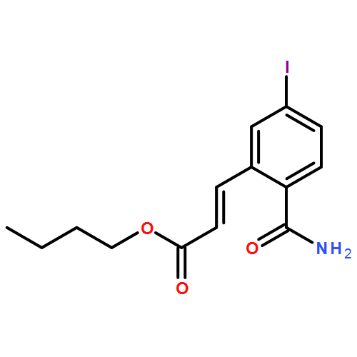 2-Propenoic acid, 3-[2-(aminocarbonyl)-5-iodophenyl]-, butyl ester, (2E)-