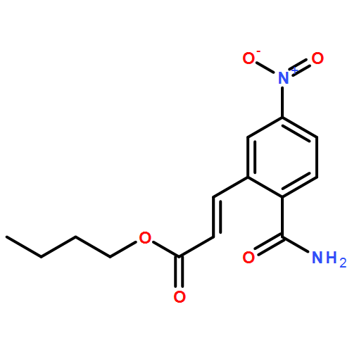 2-Propenoic acid, 3-[2-(aminocarbonyl)-5-nitrophenyl]-, butyl ester, (2E)-